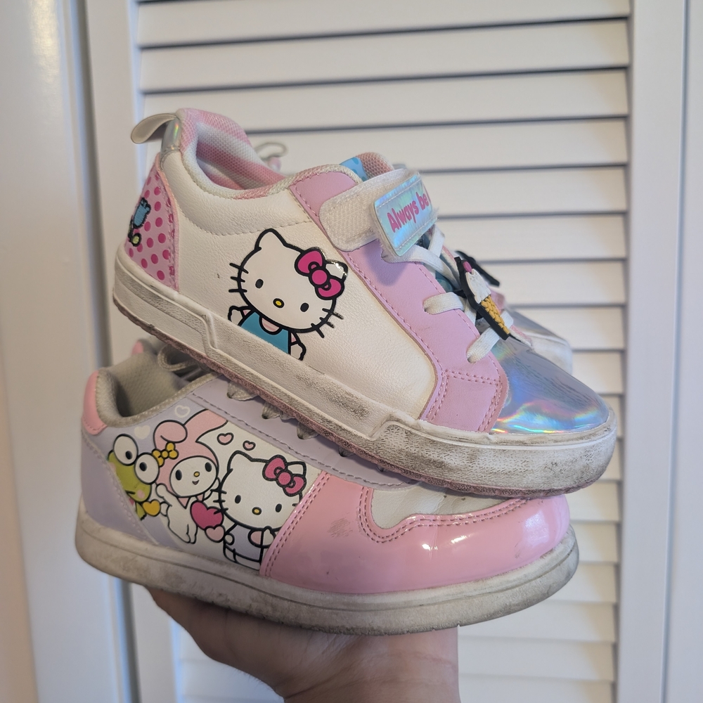 Hello Kitty Bundle Pink and White Sneakers for Kids. 2 pairs